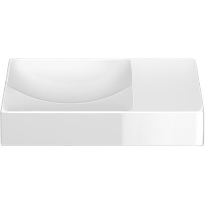 Clou Vale umywalka 38x19 cm prostokątna ścienna-nablatowa biała CL/03.03161.R