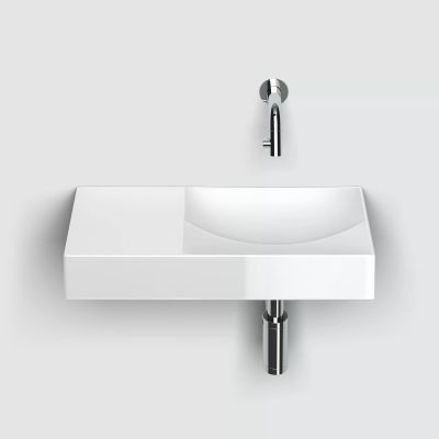 Clou Vale umywalka 45x19 cm prostokątna ścienna-nablatowa biała CL/03.03162.L