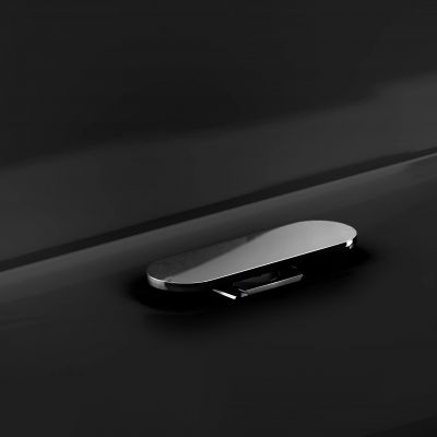 Clou Flush umywalka 28x27 cm prostokątna ścienna-nablatowa czarna CL/03.12010