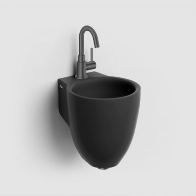 Clou Flush umywalka 31,5x27 cm okrągła ścienna czarna CL/03.12060
