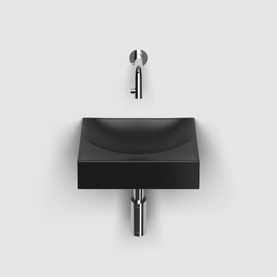 Clou Vale umywalka 28x19 cm prostokątna ścienna-nablatowa czarna CL/03.30160