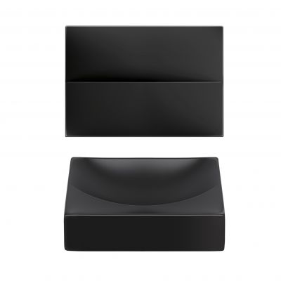 Clou Vale umywalka 28x19 cm prostokątna ścienna-nablatowa czarna CL/03.30160