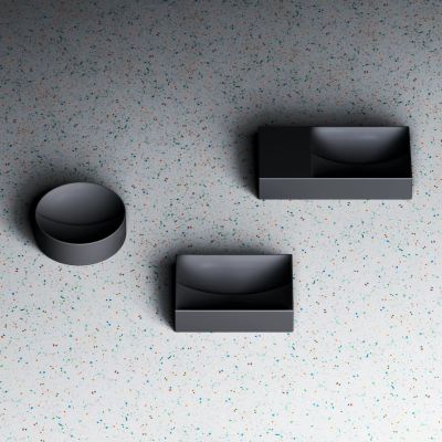 Clou Vale umywalka 28x19 cm prostokątna ścienna-nablatowa czarna CL/03.30160