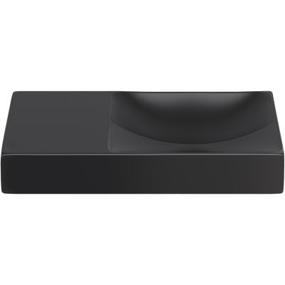 Clou Vale umywalka 45x19 cm prostokątna ścienna-nablatowa czarna CL/03.30162.L