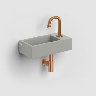 Clou Flush umywalka 36x18 cm prostokątna ścienna-nablatowa szara CL/03.32030