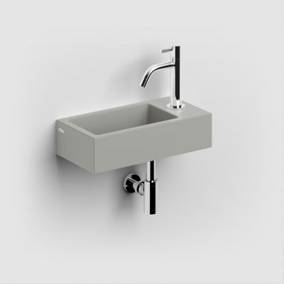 Clou Flush umywalka 36x18 cm prostokątna ścienna-nablatowa szara CL/03.32030