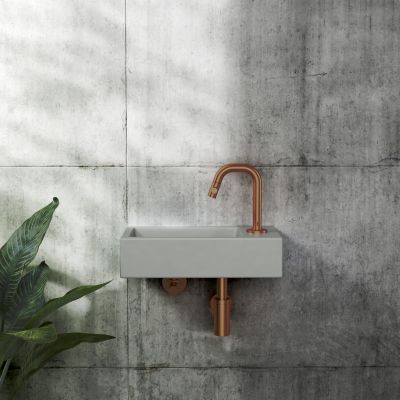 Clou Flush umywalka 36x18 cm prostokątna ścienna-nablatowa szara CL/03.32030