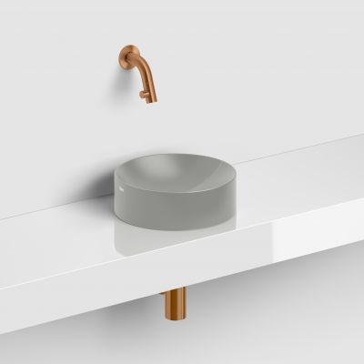 Clou Vale umywalka 22x22 cm okrągła nablatowa szara CL/03.32164