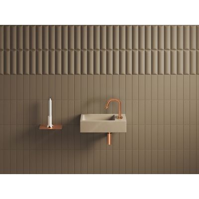 Clou Flush umywalka 36x18 cm prostokątna ścienna-nablatowa musztardowa CL/03.34030