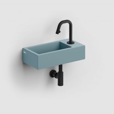 Clou Flush umywalka 36x18 cm prostokątna ścienna-nablatowa niebieska CL/03.38030