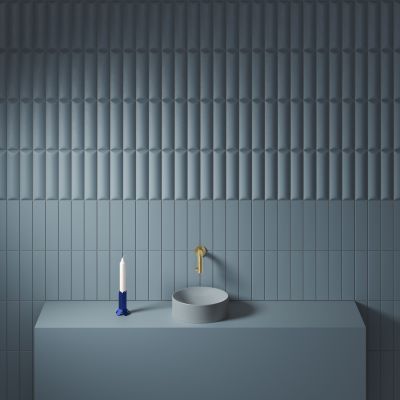 Clou Vale umywalka 22x22 cm okrągła nablatowa niebieska CL/03.38164