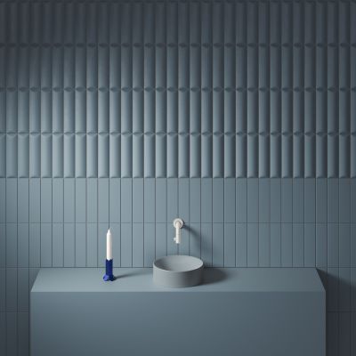 Clou Vale umywalka 22x22 cm okrągła nablatowa niebieska CL/03.38164