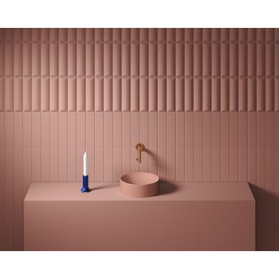Clou Vale umywalka 22x22 cm okrągła nablatowa różowa CL/03.40164