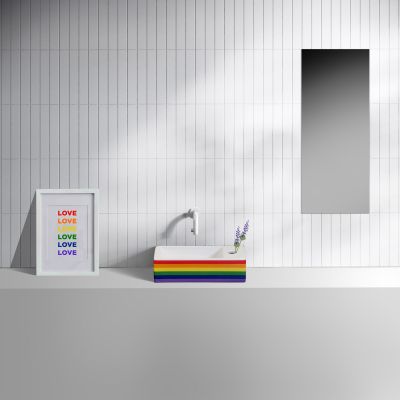 Clou Flush umywalka 36x18 cm prostokątna ścienna-nablatowa biała CL/03.69030