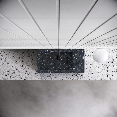 Clou Flush umywalka 36x18 cm prostokątna ścienna-nablatowa czarna CL/03.80031