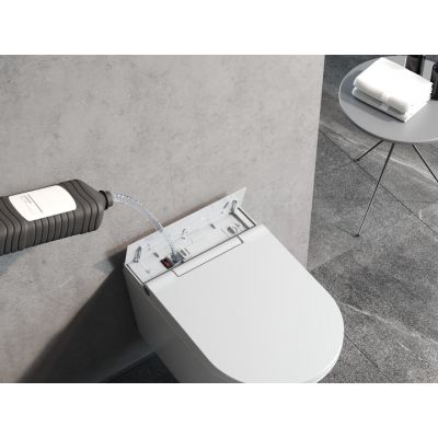 Clou Clever toaleta myjąca wisząca bez kołnierza ze spłukiwaniem wirowym biała CL/04.05020