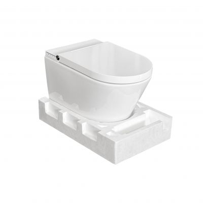 Clou Clever toaleta myjąca wisząca bez kołnierza ze spłukiwaniem wirowym biała CL/04.05020