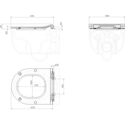 Clou Hammock deska sedesowa wolnoopadająca biała CL/04.06060