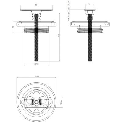 Clou Flush łącznik odpływowo-syfonowy brąz szczotkowany CL/1060.3000.83