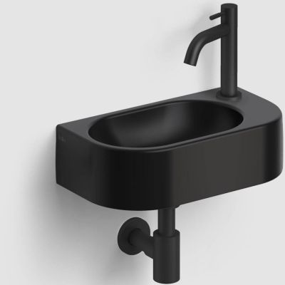 Clou InBe umywalka 41x22,5 cm owalna ścienna czarny mat IB/03.30016
