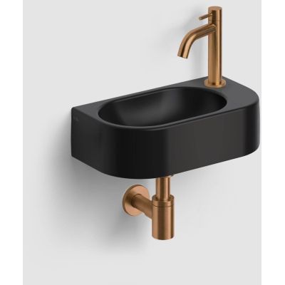Clou InBe umywalka 41x22,5 cm owalna ścienna czarny mat IB/03.30016