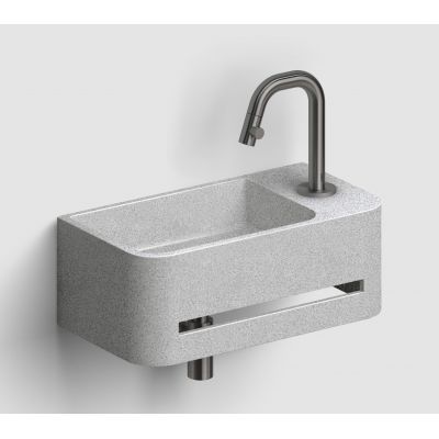 Clou InBe umywalka 43x23 cm prostokątna ścienna szary IB/03.71030.02.01.R 