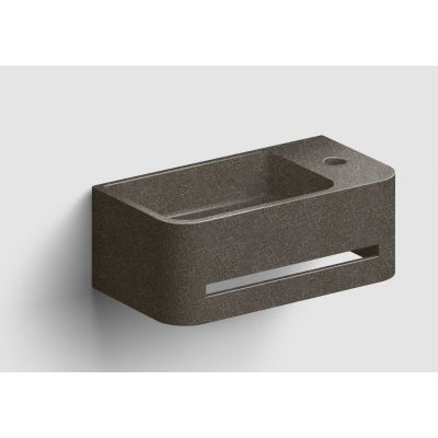 Clou InBe umywalka 43x23 cm prostokątna ścienna czarna IB/03.72030.02.01.R       