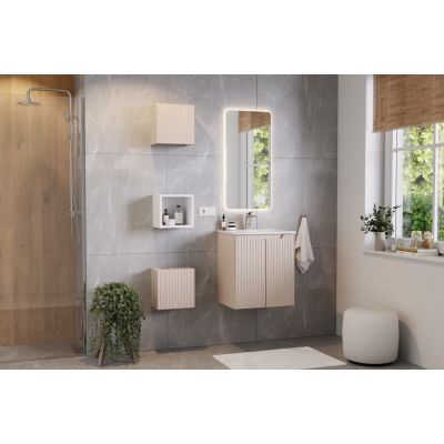 Zestaw Comad Nova Cashmere szafka 60x39x57 cm podumywalkowa wisząca kaszmir z umywalką SET-NOC 60CM D SKY 3