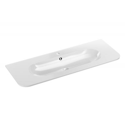 Comad Pure umywalka 120x46 cm półokrągła meblowa biała PURE WHITE GLOSS UM 120-46