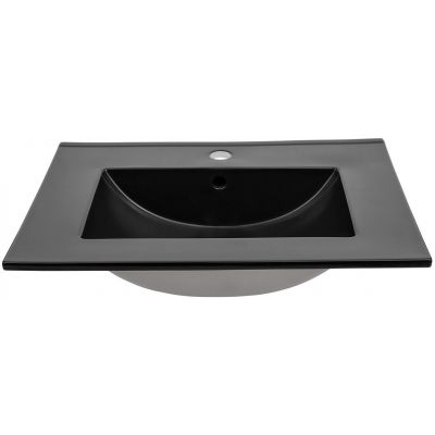 Comad Lava umywalka 81x46 cm prostokątna meblowa czarna UM-LAVA BLACK 80 DP