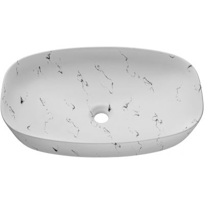 Comad Megi umywalka 60x38 cm owalna nablatowa biała UN-MEGI-MW13