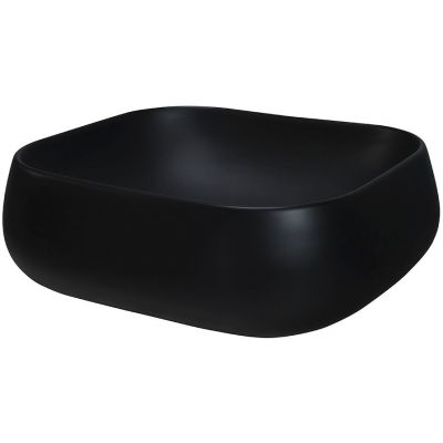 Comad Nika umywalka 45x40 cm prostokątna nablatowa czarna UN-NIKA-MB 78103MB