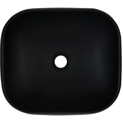 Comad Nika umywalka 45x40 cm prostokątna nablatowa czarna UN-NIKA-MB 78103MB
