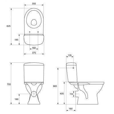 Cersanit MITO Merida zestaw WC kompakt z deską biały K03-014