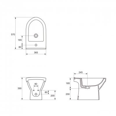 Bidet stojący Cersanit Olimpia K10-009