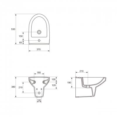 Bidet zawieszany Cersanit Olimpia K10-010