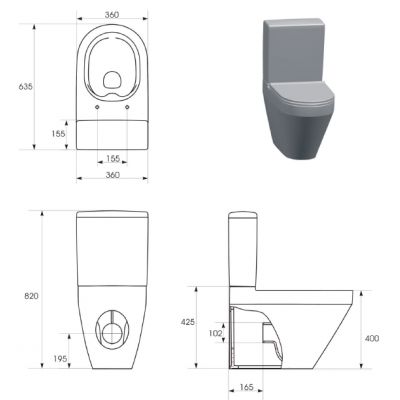 Cersanit Crea miska WC kompakt CleanOne z deską wolnoopadającą biały K114-023