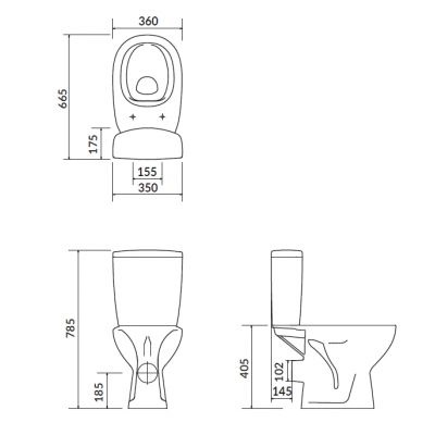 Cersanit Arteco kompakt WC CleanOn bez kołnierza z deską wolnoopadającą biały K667-052