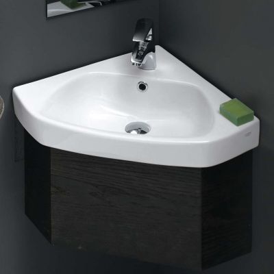 CeraStyle Arda umywalka 46x46 cm ścienna narożna biała 001900-u
