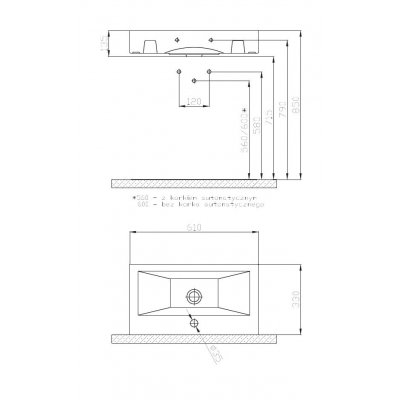 Umywalka 61 cm meblowa biała Deante Oktawia CDO 6U6M