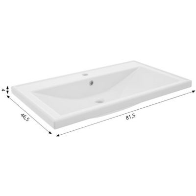 Defra Nanu umywalka 81x46 cm prostokątna meblowa biała 1034