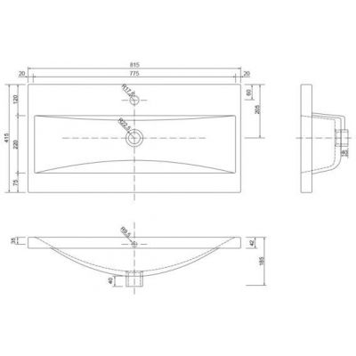 Defra Go umywalka 81x41 cm prostokątna meblowa biała 1054