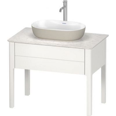 Duravit Luv umywalka 60x40 cm owalna nablatowa biały/szary satynowy 0379602300