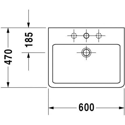 Umywalka 60 x 47 cm Duravit Vero 045460 00 25