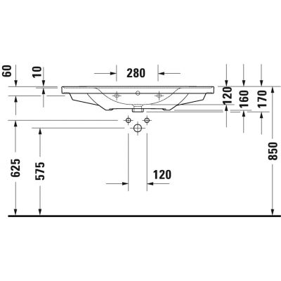 Duravit D-Neo umywalka 100,5x48 cm meblowa biała 2367100000