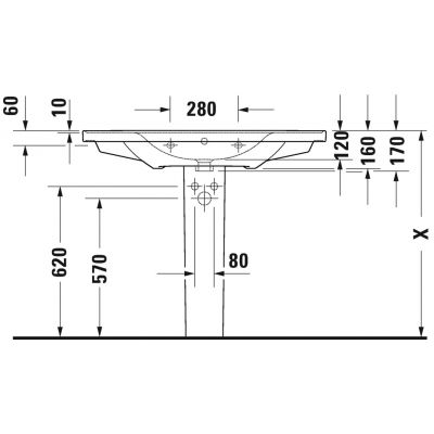 Duravit D-Neo umywalka 100,5x48 cm meblowa biała 2367100000