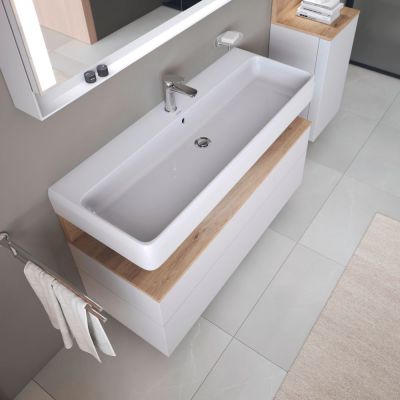 Duravit Qatego umywalka 120x47 cm meblowa prostokątna HygieneGlaze biały połysk 2382122000