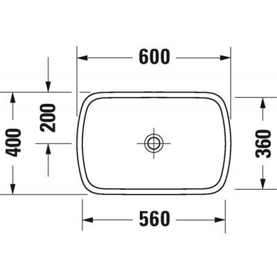 Duravit Qatego umywalka 60x40 cm meblowa prostokątna biały połysk 2384600079