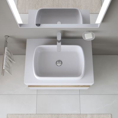 Duravit Qatego umywalka 60x40 cm meblowa prostokątna HygieneGlaze biały połysk 2384602079