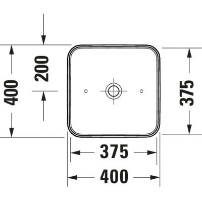Duravit D-Neo umywalka 40x40 cm kwadratowa nablatowa biała 2397400070